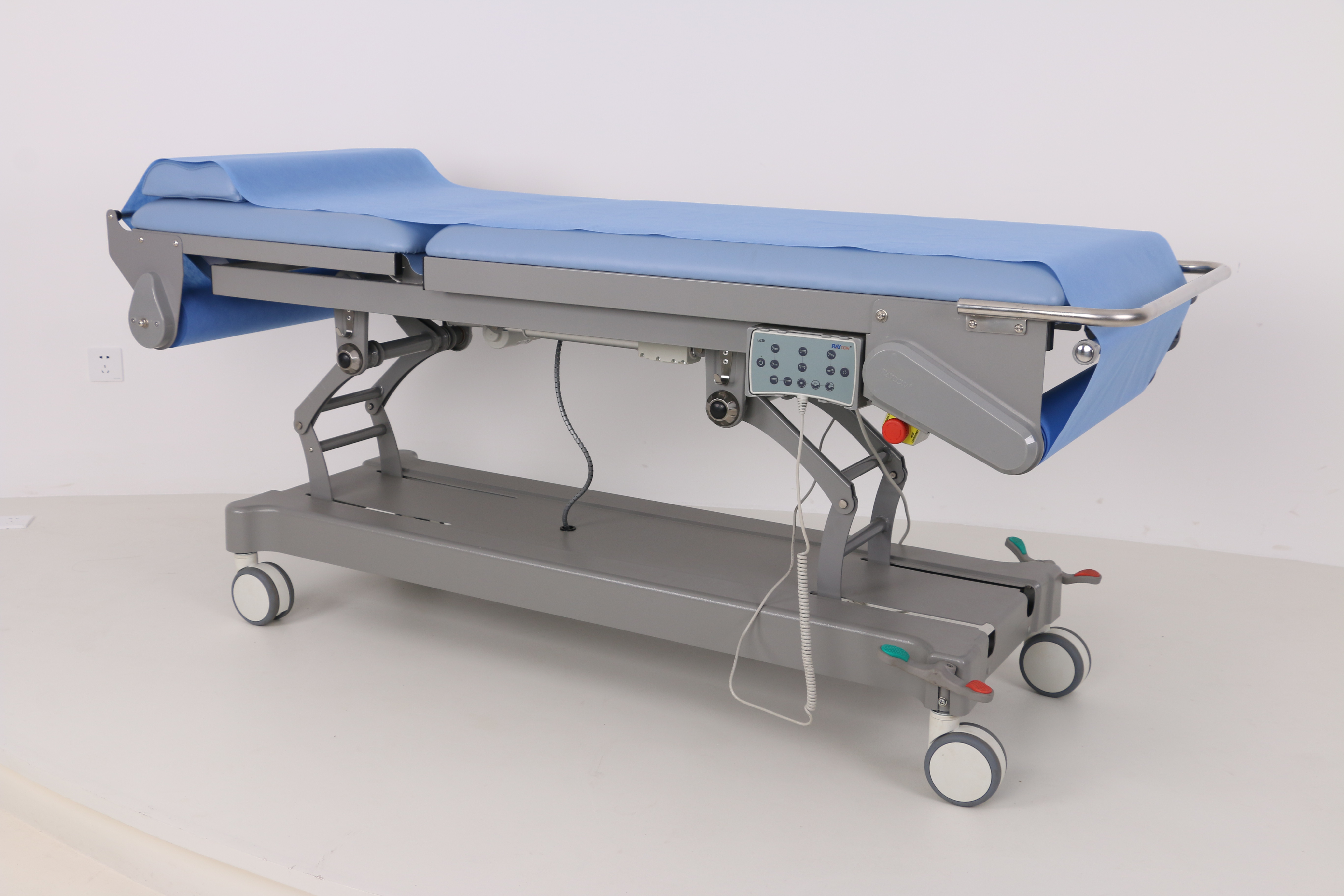 ဒီဇိုင်းအသစ် Ultrasound Electric Automatic Paper Change Examination Bed Ultrasound Table