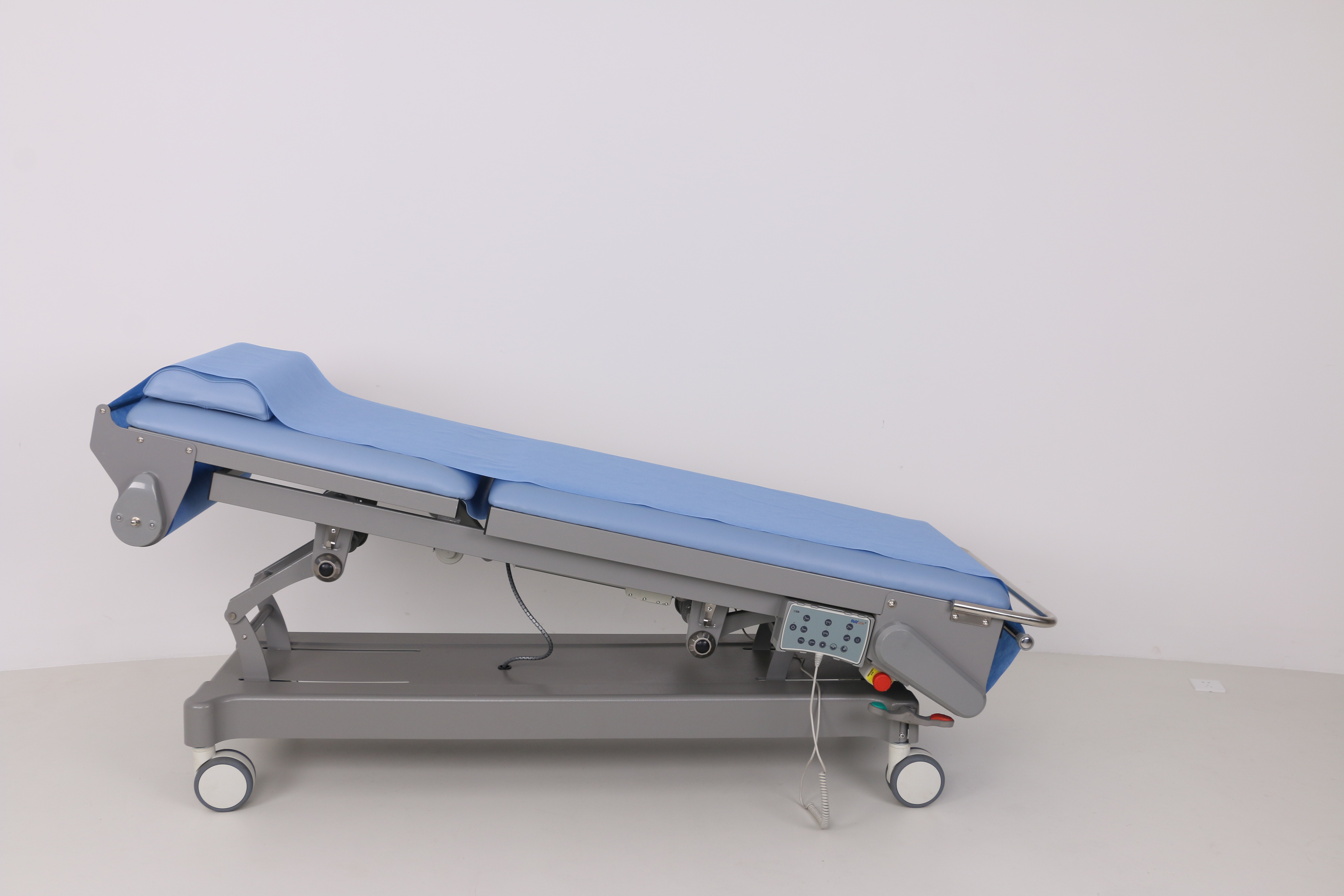 ဒီဇိုင်းအသစ် Ultrasound Electric Automatic Paper Change Examination Bed Ultrasound Table